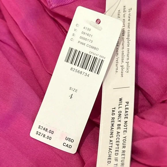 Anthropologie Vibrant Pink and Orange Midi Dress - Picture 11 of 12